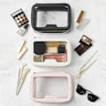 Miniatyrbillede 5 af 5: Klar Makeuptaske Toilettaske Multifunktionel Rejsetaske Makeuptogkasse Bærbar Kosmetik Organizer Transparent Opbevaringstaske Hvid