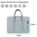 Miniatyrbild 4 av 5: PU-läder Laptopväska, Vattentät Stöttålig Skyddande Datorväska, Multifunktionell Laptopväska
