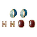 Miniatyrbillede 1 af 7: Øreringe til piger og kvinder, chunky hoops i multipak, øreringe til fødselsdagsfestgaver