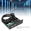 Miniatyrbild 7 av 8: 3,5 Tums Frontpanel USB3.0 Hub Hög Hastighet 4 Port Intern Combo Fäste Adapter för PC Desktop 3,5 Tums Diskett Fack