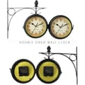 Miniatyrbild 2 av 5: European Double-Sided Wall Clock - Double-Sided - Wrought Iron - Vintage 14 cm