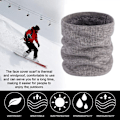 Miniatyrbild 6 av 7: Halsduk Vinter Dubbelskiktad Halsvärmare Stickad Fleecefodrad Cirkel Loop Halsdukar Gåvor