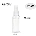 Miniatyrbild 2 av 6: Plastflaska med Spray, Fin Dimma Sprayflaskor för Eteriska Oljor, Parfymer, Resor, 6-pack