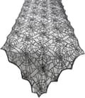 1 pc Black Spider Web Table Runner, Halloween Placemats, Halloween Decorations Lace Spider Web Centerpiece (35x122cm)
