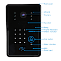 Miniatyrbild 4 av 8: 7-tums LCD-monitor Intercomkamera Videodörrtelefon Dörrklocka Access Control System 110-240V (EU)