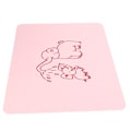 Miniatyrbillede 4 af 8: Foldbar Baby Silikon Suttepude Vandtæt Varmeisolering Spædbarn Opstød Klud Dug Sæt Pink Suttepude