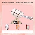 Miniatyrbild 3 av 5: Nagelkonstborste Set, 5 st Nagelkonstdesign Penslar Med Penna Lock Nagel Ombre Borste Gel Nagel Liner Borste