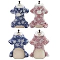 Miniatyrbillede 4 af 6: 2-pak Små Hunde Pyjamas Overalls Jumpsuit, Vinter Fleece Hvalpe Hættetrøje Pyjamas Outfit med 4 Ben Jakke Frakke Tøj (Blå+Pink)
