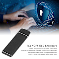 Miniatyrbild 8 av 8: USB C SSD-hölje M.2 NGFF Hög Hastighetsöverföring USB3.0 5Gbps USB 3.1 10Gbps Typ C Metall SSD-hölje för Dator Svart