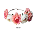 Miniatyrbilde 2 av 5: Justerbar Rose Blomsterkrans for Kvinner og Jenter Hodebånd Romantisk Hårkrans Hodeplagg Bryllup Bursdagsfest