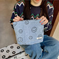 Miniatyrbillede 3 af 5: Makeuptaske til kvinder, stor kapacitet, canvas makeuptaske, rejsetoilettaske, tilbehør opbevaringstaske
