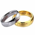 Miniatyrbillede 5 af 5: Mænds Titaniumring guld Sølv guld ring