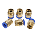 Miniatyrbillede 2 af 2: 8mm Luftledning Pneumatisk Push-In Fittings Hantråd Lige Hurtigkobling (PC8-3 6stk)