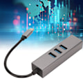 Miniatyrbild 1 av 8: USB-C Hub USB-C till RJ45-adapter 5 Gbps Plug and Play USB-dockningsstation för Windows för OS X för Linux Silvergrå