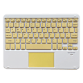 Miniatyrbillede 1 af 5: Ultra-tynd trådløst Bluetooth-tastatur med touchpad - Universelt genopladeligt tastatur til iPad iOS Android Windows-enheder