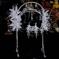 Miniatyrbilde 1 av 5: Rhinestone Bryllupshodeband med Ørepynt Håndlaget Brudesmykke for Bryllupshårtilbehør for Bruder og Brudepiker