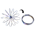 Miniatyrbillede 5 af 8: 1 stk Rustfrit stål armbåndslegetøj 3D magisk flowring interaktiv kinetisk fjederarmbånd afstressende legetøj til børn og voksne