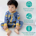 Miniatyrbillede 3 af 6: Helårs sovepose til småbørn med fødder, let og åndbar langærmet quiltet baby bæreblanket til tidlige gående