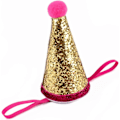 Miniatyrbilde 3 av 5: Søt bursdagsparty-hatt og sløyfe-krage sett for kjæledyr med justerbar pannebånd og pom-pom-topp
