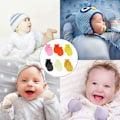 Miniatyrbild 5 av 5: 6 par Newborn bomullsbabyvantar Klösfria vantar Neutral stil Newborn vantar för pojkar och flickor 0-6 månader gamla