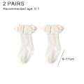 Miniatyrbillede 2 af 6: Strømper 2-pak Lace Trim og Lace Trim Strømpe, til piger