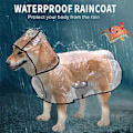 Miniatyrbilde 8 av 8: Hunde Regnjakke med Hetter Poncho Transparent Regnjakke for Små Hunder Vanntette Valper Katter Kjæledyr