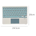 Miniatyrbild 2 av 5: Ultratunn trådlöst Bluetooth-tangentbord med styrplatta - Universellt laddningsbart tangentbord för iPad iOS Android Windows-enheter