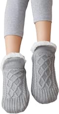 Inomhus Golv Halksäkra Varma Sockor, Handvävda Sammetfodrade Tofflor