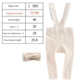 Miniatyrbillede 2 af 6: Blonder med Blonder Kant Suspender Strik Strømpebukser Fodløse Overalls Bukser Varme Strømpebukser Strømper (Abrikos)