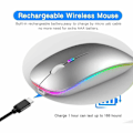 Miniatyrbilde 2 av 6: Trådløs PC-mus med Bluetooth og 2,4 GHz for datamaskin, bærbar PC, MAC - Oppladbar med LED