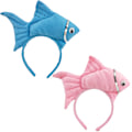 Miniatyrbilde 1 av 6: 2 stk. Fiske Gullfisk Havdyr Sjødyr Kostyme Hodebånd Tilbehør til Halloween Kledning Fiske Kostyme Fiske Hodebånd