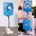Pikkukuva 3 / 8: 3,5 W USB Mini Kannettava Neliömäinen Sähkötuuletin Pöydälle/Työpöydälle, Kiinnityskohdalla Koti- ja Toimistokäyttöön