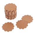 Miniatyrbilde 2 av 2: 100 stk Retro Kraftpapir Blanke Gavehengelapper Etiketter Bryllup Favoritter Fest Blonder Runde Kort