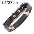 Miniatyrbild 2 av 5: Läderhalsband för hund, högkvalitativt mjukt och tjockt läderhalsband, lämpligt för stora hundar