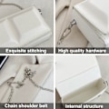 Miniatyrbild 3 av 5: Sommarnyhet - En axel crossbody väska i chokladstil, liten fyrkantig väska för kvinnor