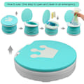Miniatyrbillede 6 af 8: Børnefoldbar Toilet Bærbar Foldbar Toiletsæde Drenge & Piger Foldbar Potte Stol Sæde Toddler Pottetræning Sæde