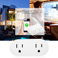 Miniatyrbillede 1 af 7: Trådløs Wifi Stemme APP Kontrol Smart Stikkontakt Energiovervågning Udtag Sokkel til Hjem Assistent