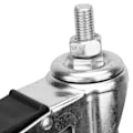 Miniatyrbillede 1 af 2: 4 stk. 3 tommer Møbelvogn Hjul Stativ Hjul Lydløs PVC Fast Bremse Hjul