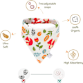 Miniatyrbild 3 av 5: Organiska Bomullsbandana-Snuttefilt i Pastellfärger, 5-pack, Ensamma Färger för Pojkar och Flickor