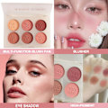 Miniatyrbillede 5 af 5: 3 stk. pudderrougepalette, kontur og highlight pudderrougepalette mat pudderrouge