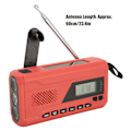 Miniatyrbild 6 av 8: Handvevad Nödradio Multifunktionell FM AM WB Bärbar Solradio för Hushåll Nödsituationer Utomhusöverlevnad