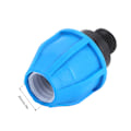 Miniatyrbillede 1 af 2: 5 stk. PE Plast G1/2 tommer Han-gevind til 20 mm lige Connector Vandrørsadapter Fitting