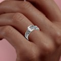 Miniatyrbillede 4 af 5: 6mm Bæltespænde-stil Ring i Rustfrit Stål