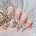Miniatyrbilde 3 av 6: 12 stk Sløyfe-neglelegeringer med rhinestones for neglersett Sløyfe-neglekrystaller for akrylnegler Smykker Rhinestones Neglekunst