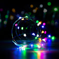 Miniatyrbild 2 av 2: Vattentäta LED-slingor, 16,4 Ft/50 LEDs Fairy String Lights Starry, Batteridrivna String Lights för inomhus- och utomhusdekoration Bröllopshem