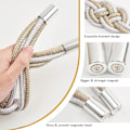 Pikkukuva 2 / 5: 2 kpl Verhotarrat Nordic Simple Style Vahva Magneetti Beige+White