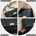 Miniatyrbild 3 av 6: Damväska Mode Koppling Handväska Quiltat Designer Crossbody Väska med Kedjesträck
