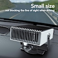 Miniatyrbillede 8 af 8: 150W Bærbar Bilsvarmer Defroster Defogger Opvarmning Køling 2 Tilstande 180 Grader Rotérbar til Bil Hjem 24V