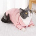 Miniatyrbilde 5 av 6: Små Hunder og Katter Pyjamas Silke, Myke Kjæledyrtrøyer Loungewear Valpeklær, Katter Soveklær Skjorte (Rosa)