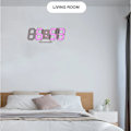 Miniatyrbild 4 av 5: Fjärrstyrd Digital LED Väggklocka, Multifunktionell LED-Klocka, Stor Kalender, Minutlarm, Nedräkningstimer, Stor Termometer, Tyst Klocka